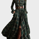 Vestido camisero elegante y clásico Elba, vista posterior