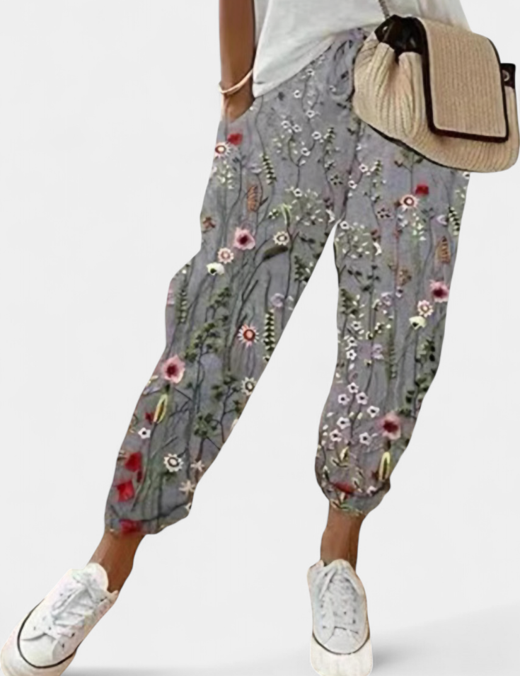 Mely Pantalones de Lino de Corte Relajado y Estilo Atemporal