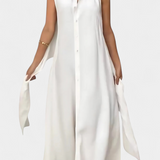 Meryl Vestido Camisero con Botones y Lazo Ajustable