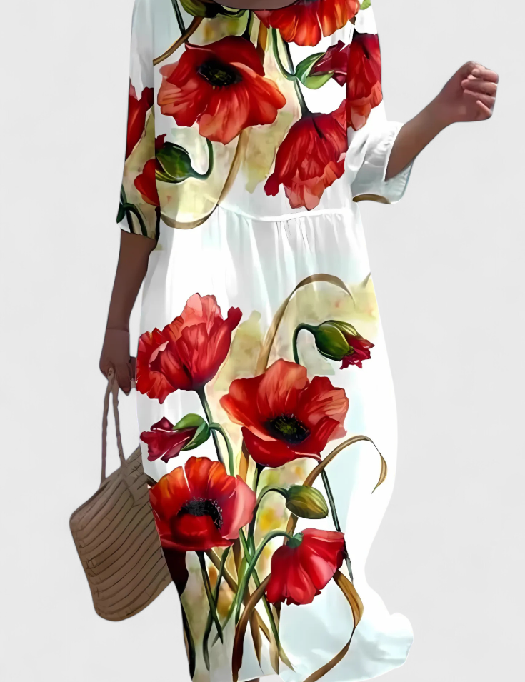 Karolina Vestido Floral Que Favorece la Figura