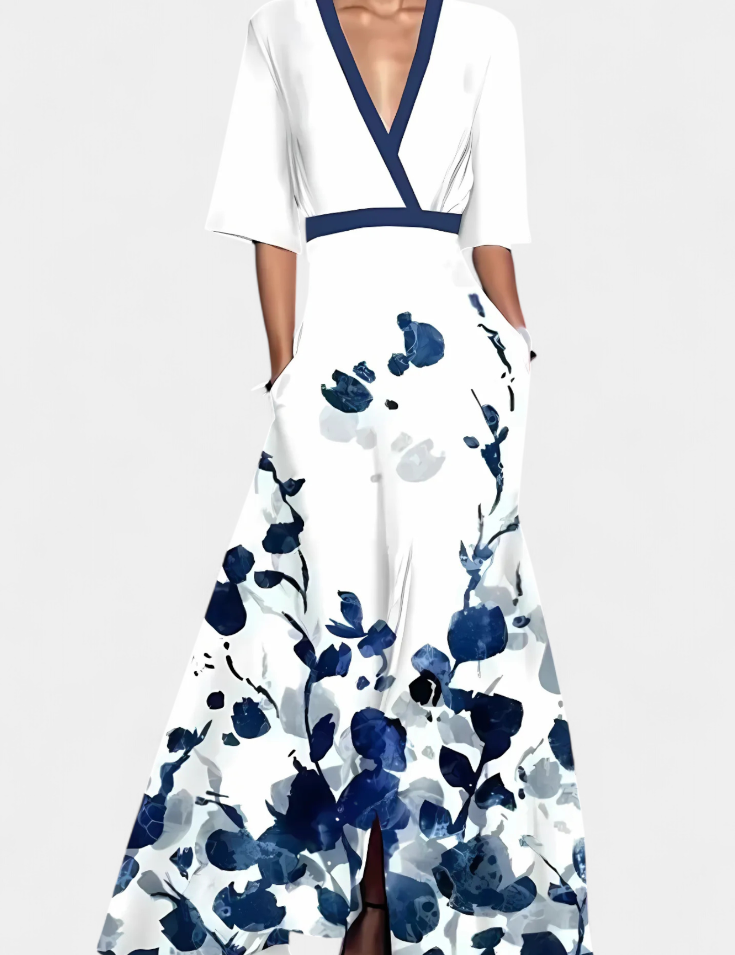 Daphne Vestido Envoltura Floral Elegante