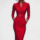 Inês - Vestido elegante con cinturón