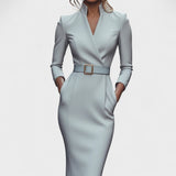 Inês - Vestido elegante con cinturón