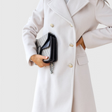 Yara Abrigo de Lana Classic con Silueta Estructurada