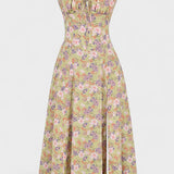Carolina - Vestido floral con corsé ajustado