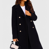 Yara Abrigo de Lana Classic con Silueta Estructurada