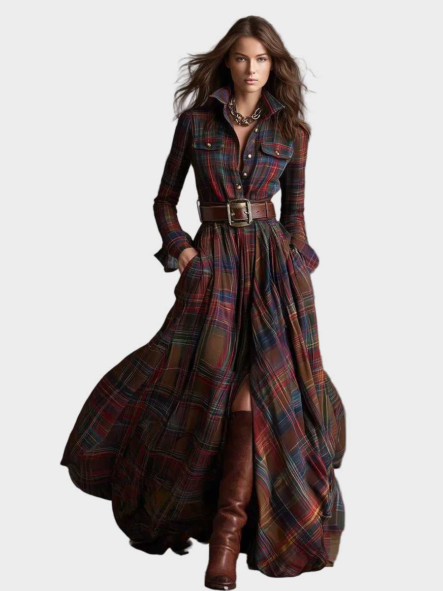 Vestido camisero elegante y clásico Elba, detalle 3