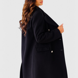 Yara Abrigo de Lana Classic con Silueta Estructurada