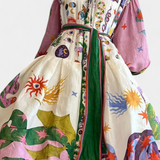 Natasha Vestido Midi Elegante Fit-and-Flare