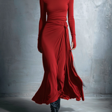 Naiara | Vestido maxi con nudo lateral