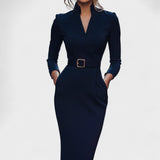 Inês - Vestido elegante con cinturón