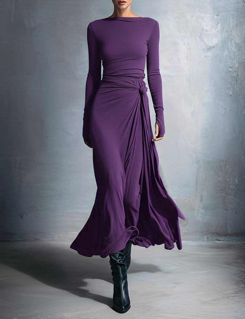 Naiara | Vestido maxi con nudo lateral