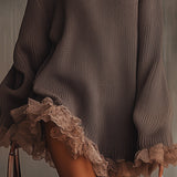 Belén | Vestido de punto con volantes — suave, cálido y romántico.