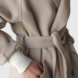 Abrigo Largo de Mezcla de Lana Clara Timeless