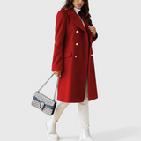 Yara Abrigo de Lana Classic con Silueta Estructurada