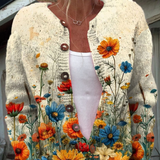 Martina | Chaqueta de punto con coloridas flores silvestres
