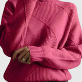 Jasmine Jersey de Cuello Alto de Cachemira