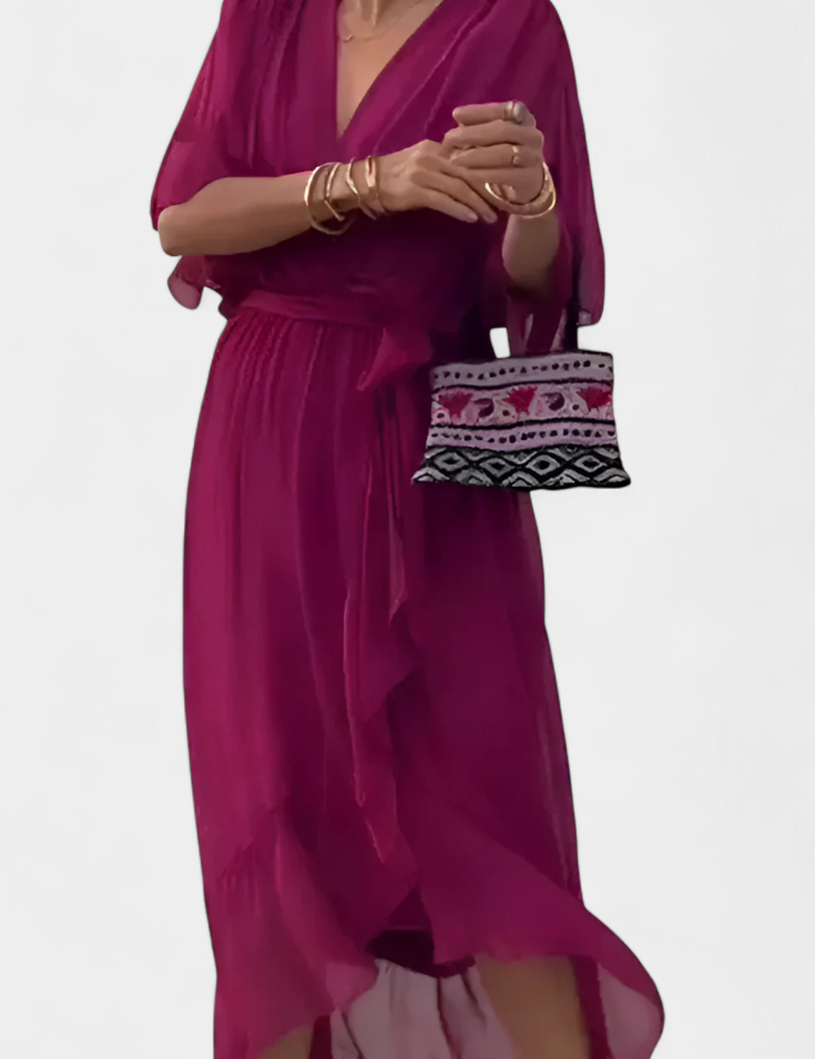 Luisa Vestido Flowy con Escote en V