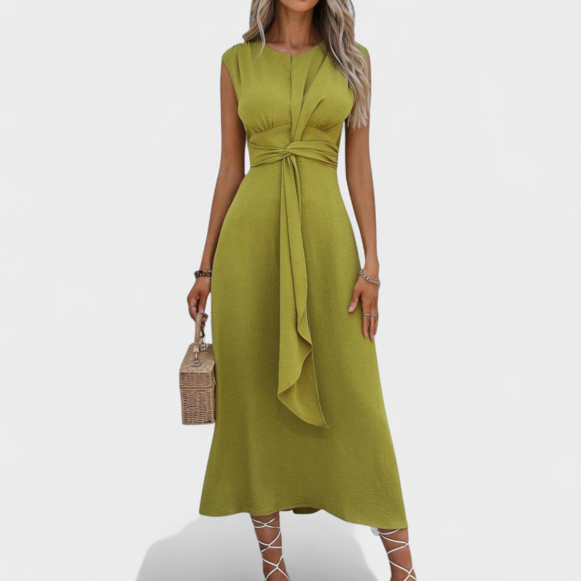 Emilia - Vestido maxi elegante sin mangas y cuello redondo