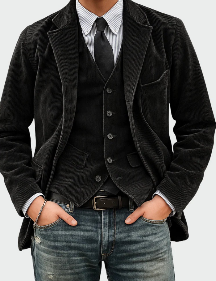 Eduardo | Conjunto de 2 piezas: Blazer y Chaleco de Pana