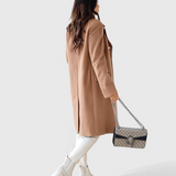 Yara Abrigo de Lana Classic con Silueta Estructurada