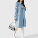 Yara Abrigo de Lana Classic con Silueta Estructurada