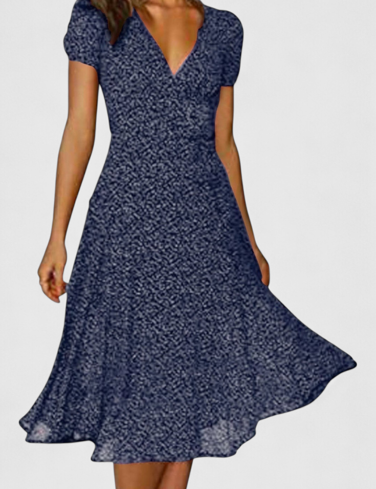 Nuria Vestido Midi Diario con Escote en V