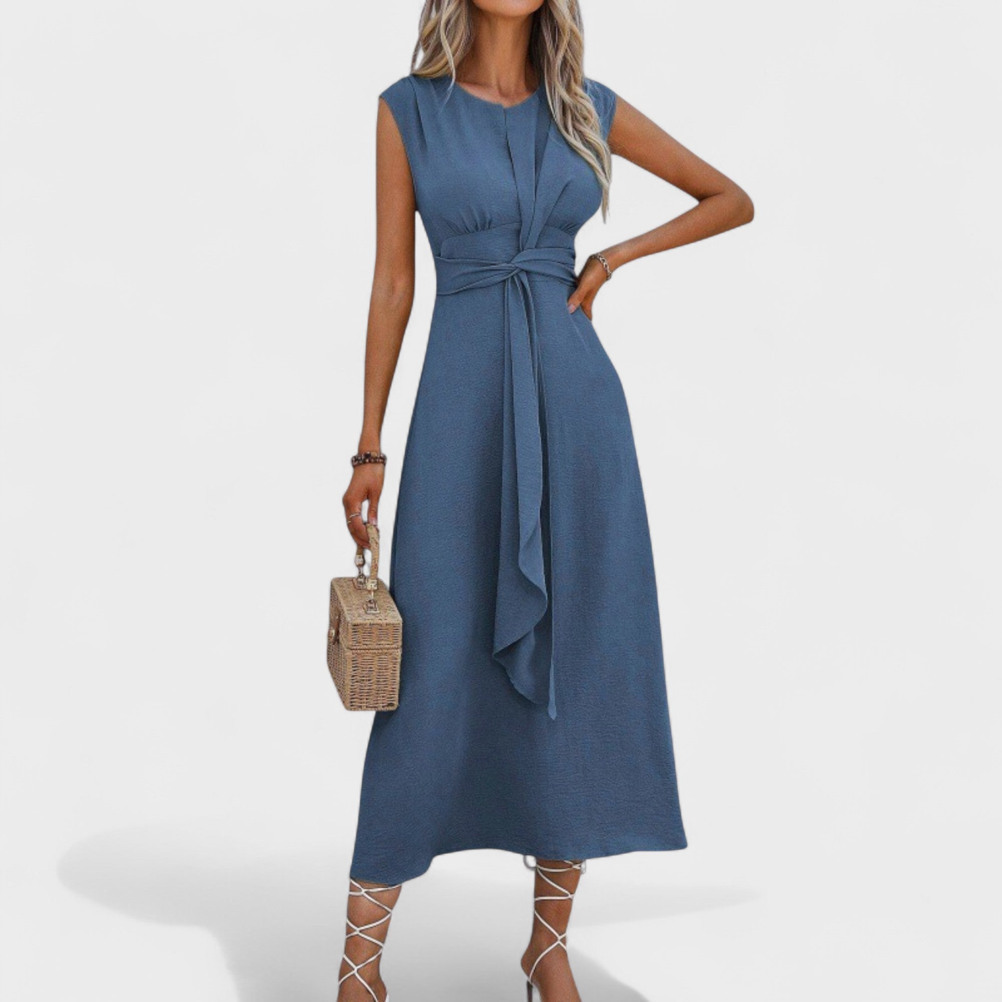 Emilia - Vestido maxi elegante sin mangas y cuello redondo