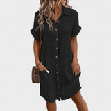 Catarina - Vestido fluido de manga corta