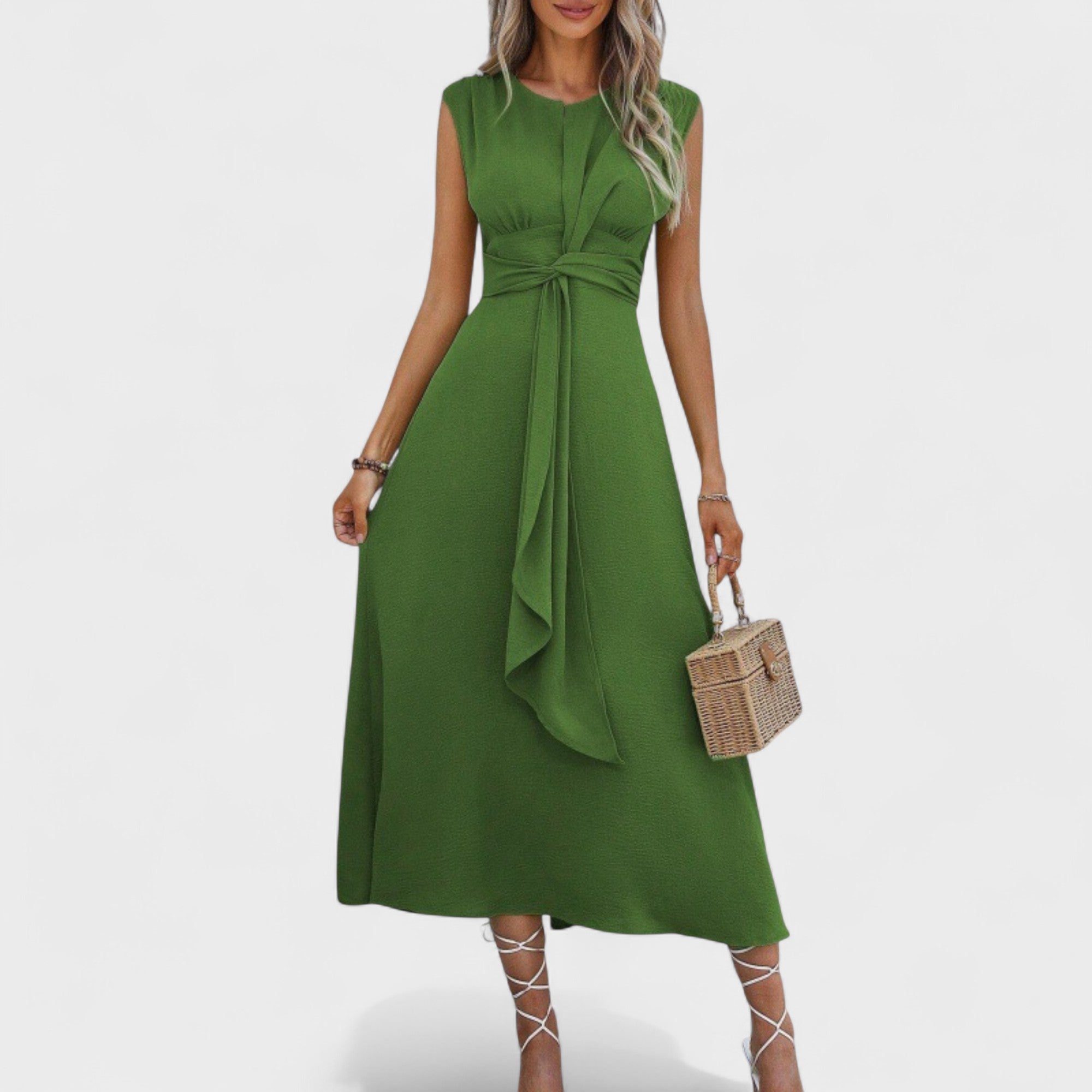 Emilia - Vestido maxi elegante sin mangas y cuello redondo