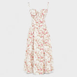 Carolina - Vestido floral con corsé ajustado
