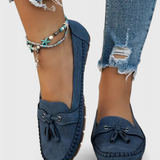 Peony Mocasines de Suede Clásicos con Borlas