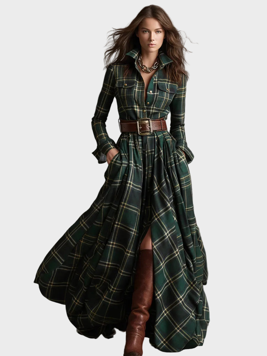 Vestido camisero elegante y clásico Elba, detalle 6