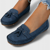 Peony Mocasines de Suede Clásicos con Borlas