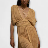 Bruna - Vestido maxi kimono de estilo griego