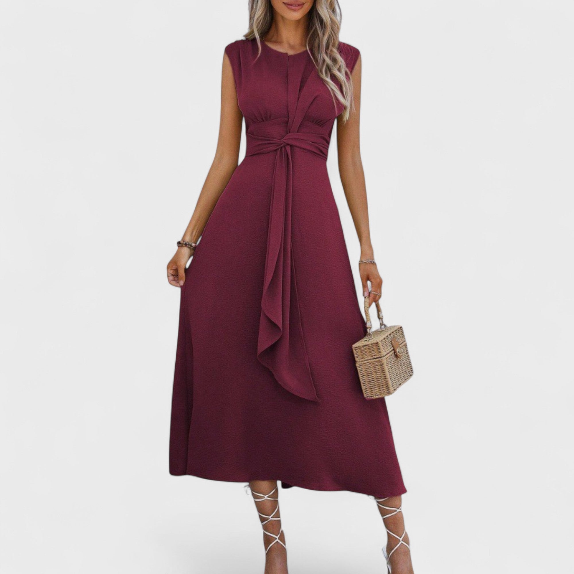 Emilia - Vestido maxi elegante sin mangas y cuello redondo