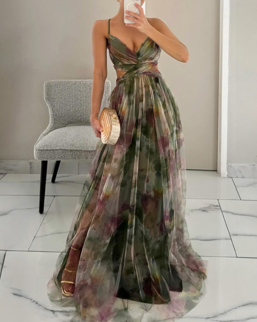 Gisela - Zauberhaftes Maxikleid mit Blumenprint