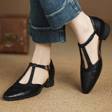 Greta – Zapatos clásicos de cuero con detalle trenzado