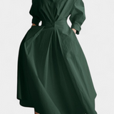 Miriam Vestido Maxi de Manga Larga Retro