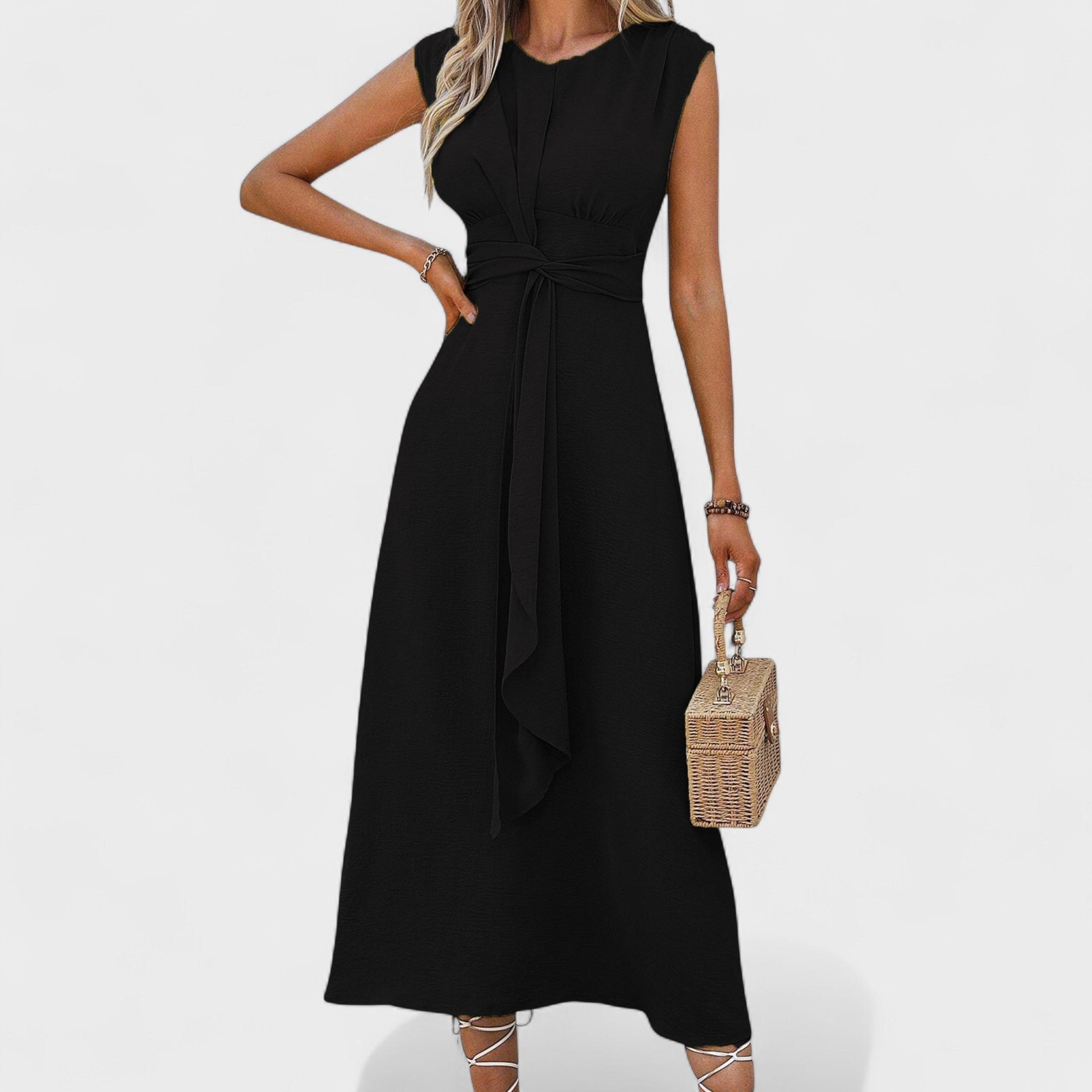 Emilia - Vestido maxi elegante sin mangas y cuello redondo