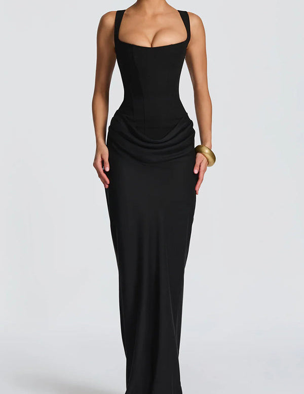 Leonor | Vestido maxi de escote cuadrado