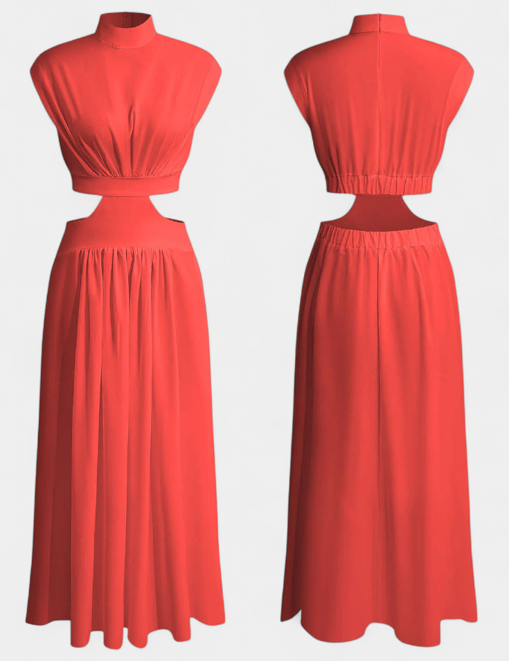 Jocelyn Conjunto de Vestido con Abertura Lateral