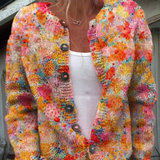 Helena | Chaqueta de punto con colorido estampado floral