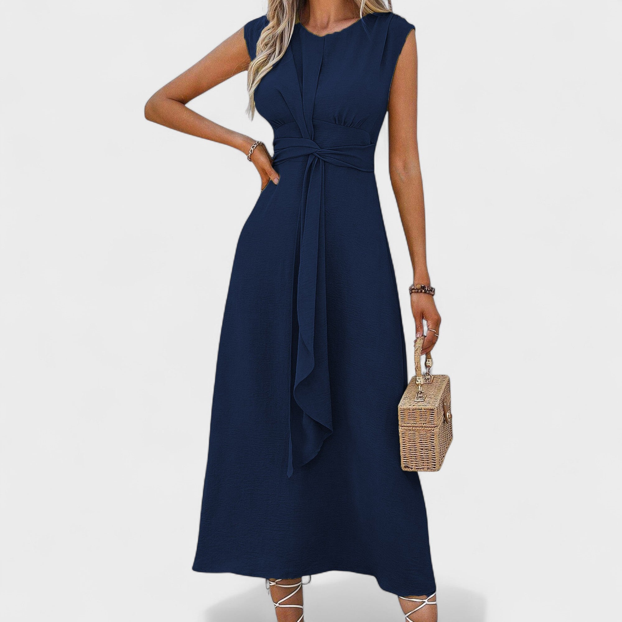 Emilia - Vestido maxi elegante sin mangas y cuello redondo