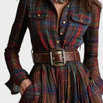 Vestido camisero elegante y clásico Elba, detalle 4