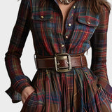 Vestido camisero elegante y clásico Elba, detalle 4