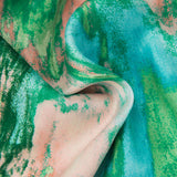 Inna Pantalones Rectos de Cintura Alta con Estampado de Mármol