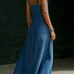 Vestido largo vaquero con botones Vera, conjunto completo