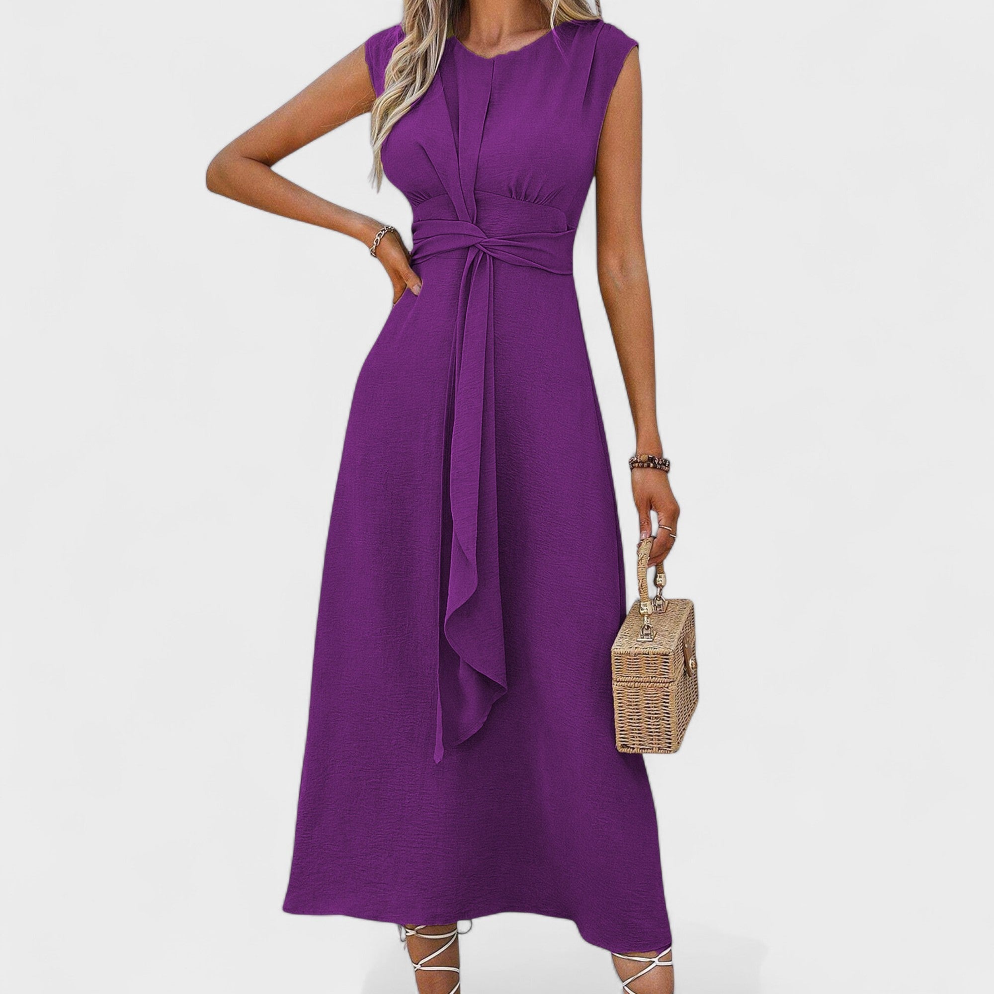 Emilia - Vestido maxi elegante sin mangas y cuello redondo