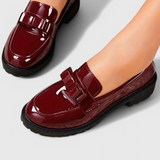 Zinnia Mocasines con Detalle de Lazo y Tacón Bloque